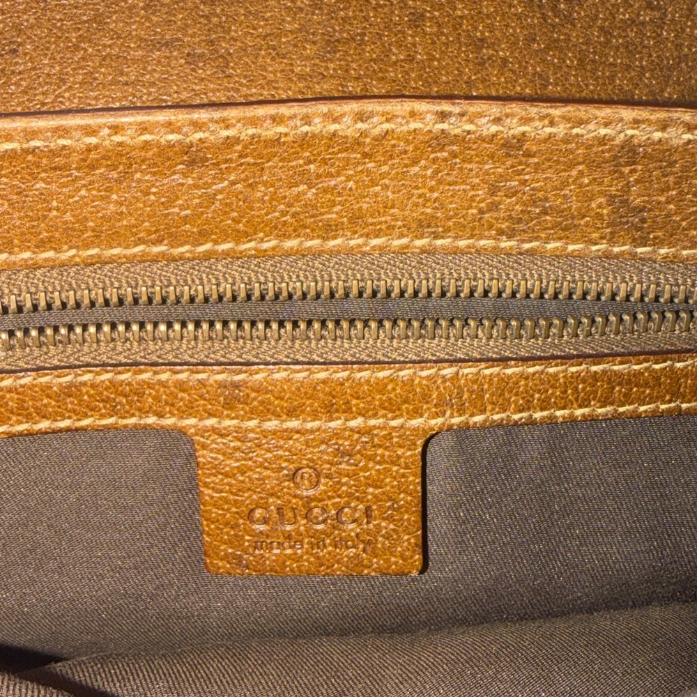 ‼️Vintage Gucci Pelham Runway Studded GG Monogram Striped Strap Shoulder Bag - Picture 15 of 16